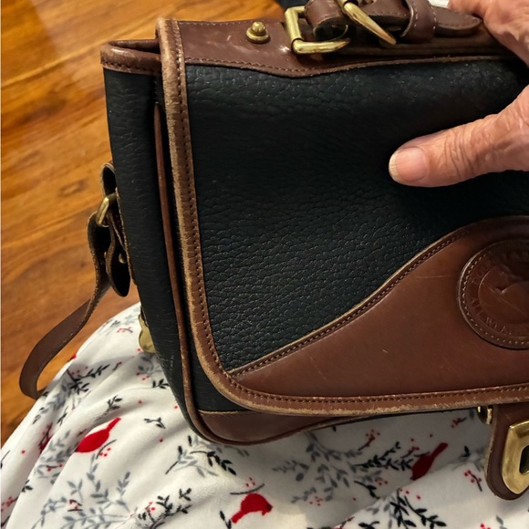 Dooney Bourke Black and Brown Leather Crossbody Bag good condition - Picture 4 of 6